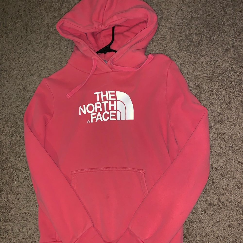Pink North Face hoodie